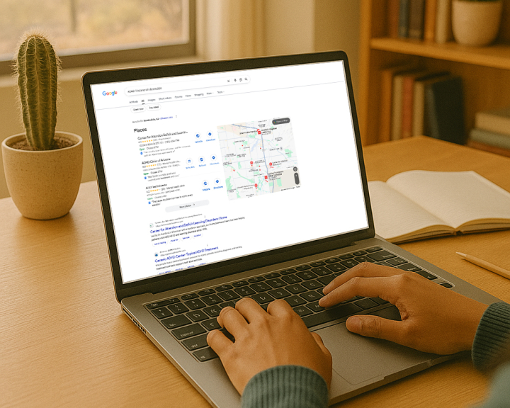 Person searching for ADHD treatment in Scottsdale