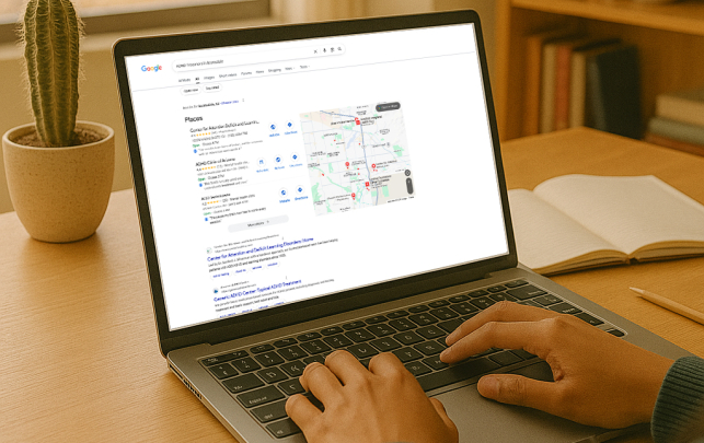 Person searching for ADHD treatment in Scottsdale